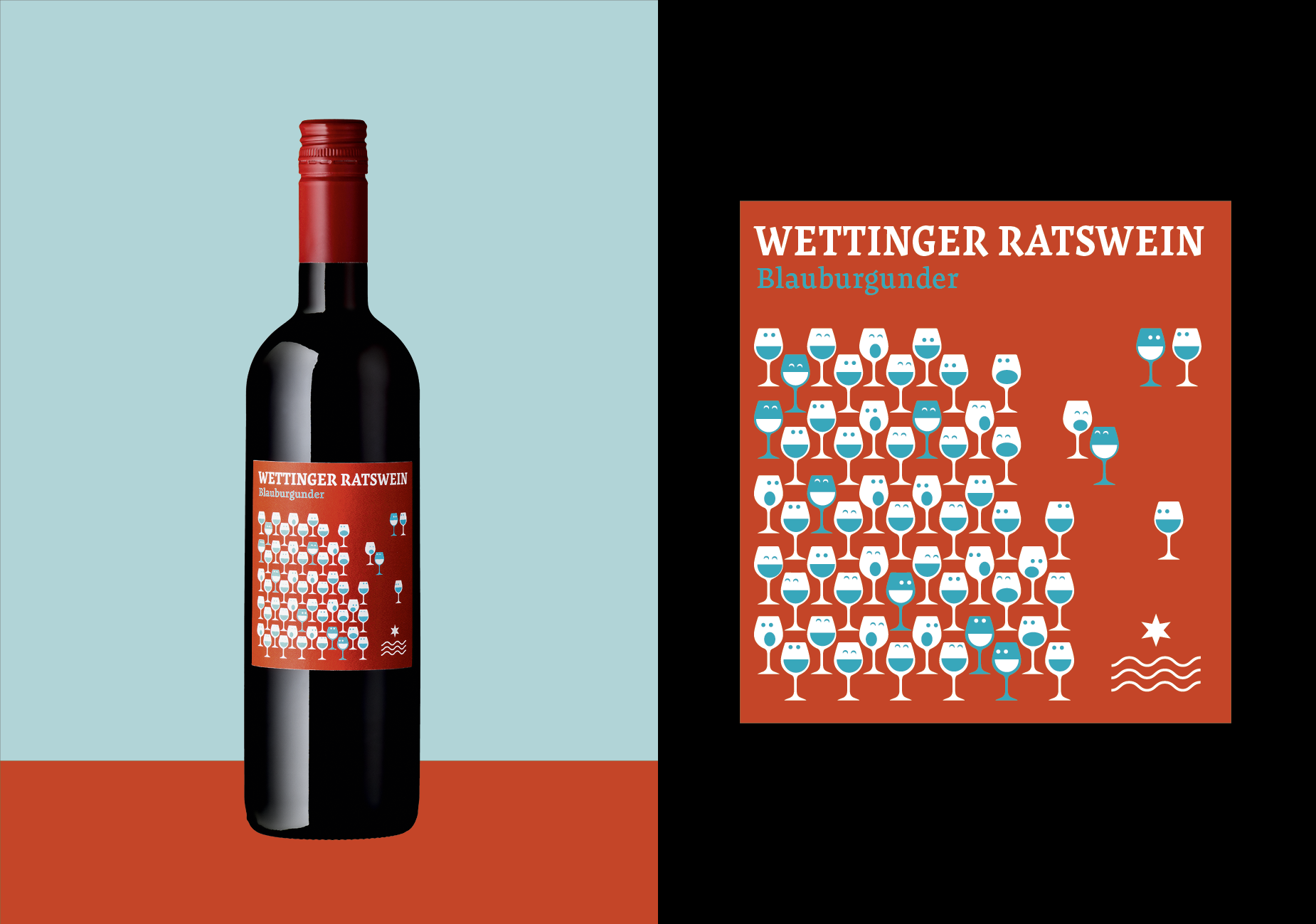 Gemeinde Wettingen – Neugestaltung Etiketten «Wettinger Ratswein» – Blauburgunder