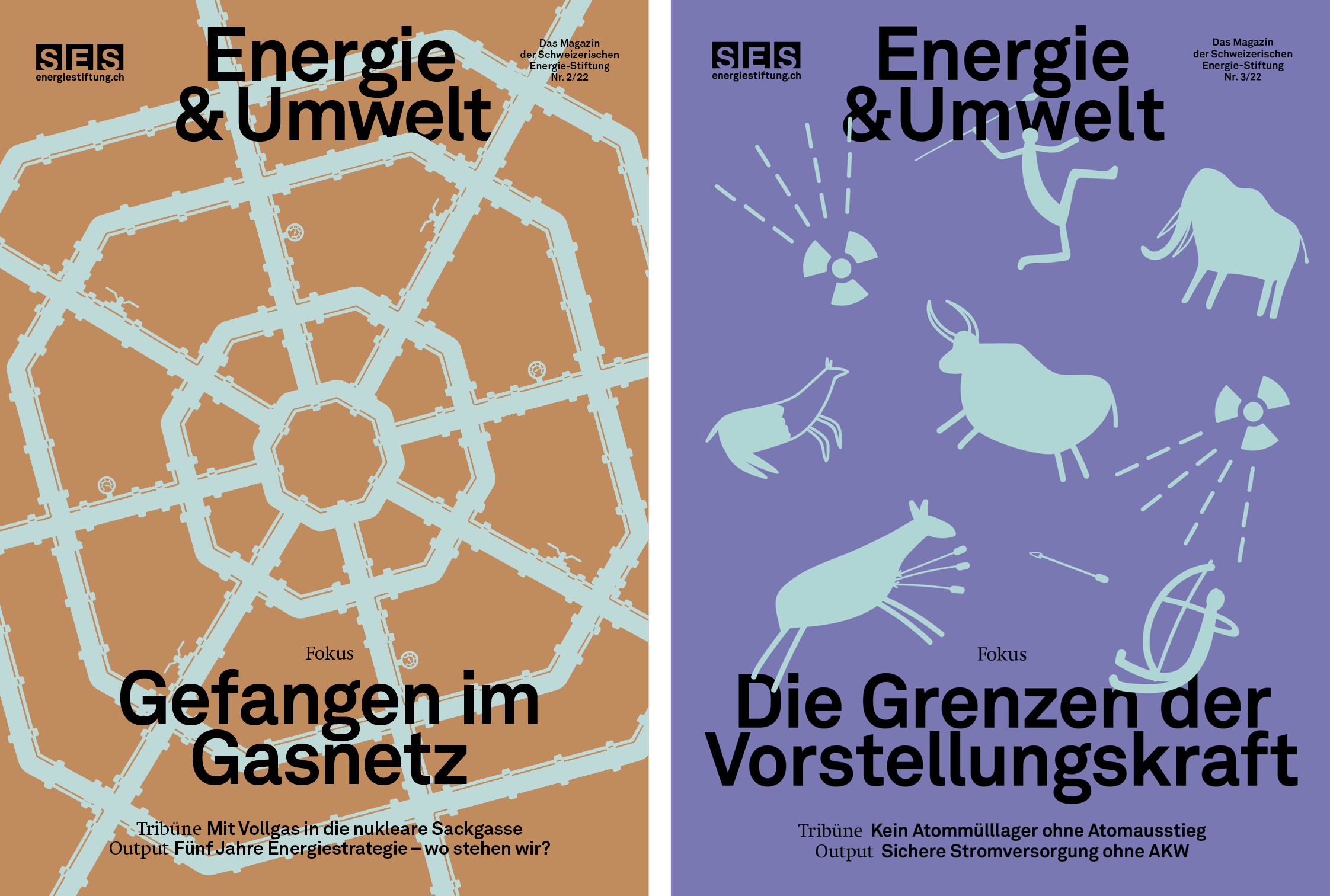 Schweizerische Energie-Stiftung – Realisation Illustrationen Titelseite SES Magazin E&U